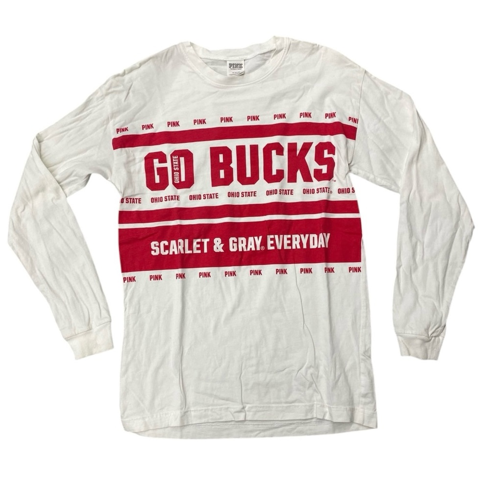 Victorias Secret Pink Ohio State Buckeyes Long Sleeve Shirt Women’s Size XS